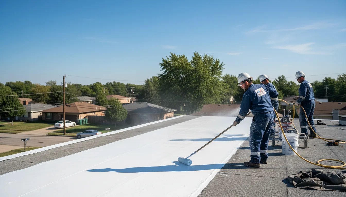 Commercial roof coating in Swansea, MA near me